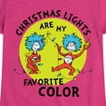 thumbnail image 3 of Cat in the Hat - Christmas Lights Are My Favorite Color  - Toddler And Youth Girls Short Sleeve Graphic T-Shirt, 3 of 6