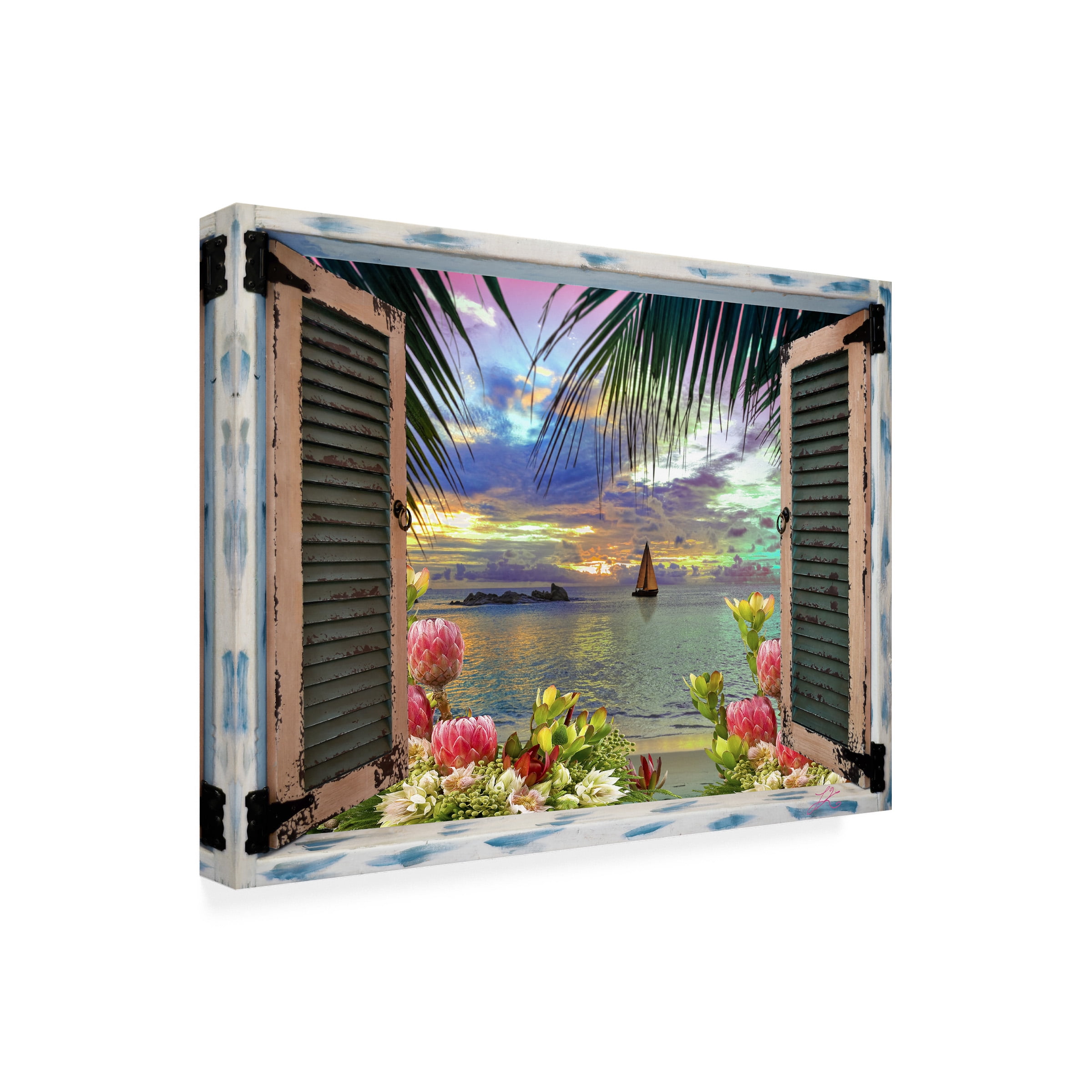 Leo Kelly 'Tropical Window to Paradise III' Outdoor All-Weather Wall Decor