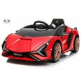 thumbnail image 1 of VOLTZ TOYS Lamborghini SIAN FKP 37 12V Ride on Car with Scissor Doors and Remote Control, Licensed - Red, 1 of 7