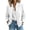White #014, variant on Lightweight Flight Jacket Women Casual Zip Up Long Sleeve Fall Winter Wind-Resistant Coat With Pockets For Daily Wear M