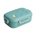 thumbnail image 2 of Bento Box apto para microondas con 3 compartimentos para almuerzo de oficina, recipiente de plástico de 214 g para preparar comidas, ideal para controlar las porciones y una alimentación saludable., 2 of 9