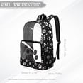 thumbnail image 6 of SEANATIVE Kids Clear Backpack for Girls Boys Transparent See Through School Bookbag Stylish Design Heavy Duty PVC Backpack for Travel School, Paw Pattern Black, 6 of 7