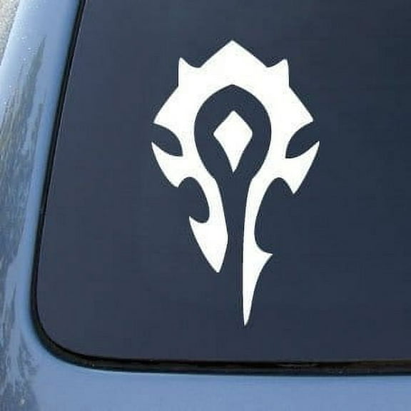 World OF WARCRAFT HORDE PVP - WOW - Vinyl Car Decal Sticker | Vinyl Color: White | 5.5-Inches By 3.25-Inches