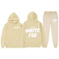 thumbnail image 1 of 2025 White Fox Unisex Letter Print Loose Hoodie Pants Set, 1 of 3