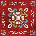 thumbnail image 3 of Nan 15x15 Black Modern Framed Museum Art Print Titled - Red Bandana Mosaic, 3 of 5