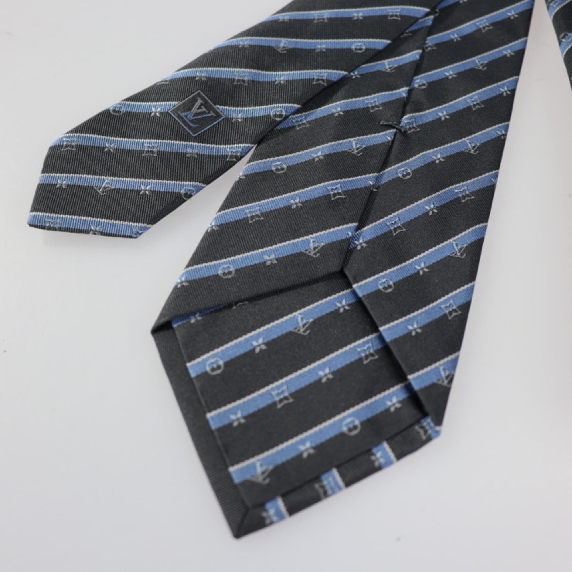 Pre-Owned LOUIS VUITTON Louis Vuitton Cravat Monogram Ribbon Tie 