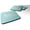 White-Blue, variant on White Arctic Fox Blue Check Foam Coaster - Set of 4