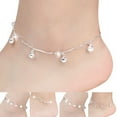 thumbnail image 5 of Yesbay Women Chic Silver Plated Butterfly Stars Bell Charm Anklet Bracelet Foot Chain, 5 of 5