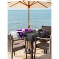 thumbnail image 2 of Outdoor Tablecloth with Umbrella Hole and Zipper, Purple Rose Square Table Cloth 54x54 Inch Waterproof Tablecloth, Raindrops Floral Butterfly Abstract Grey Art Picnic Table Cover for Patio Camping, 2 of 7