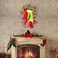 thumbnail image 5 of Bueautybox Christmas Wreath, Christmas Thief Stole Xmas Burlap Wreath, Christmas Burlap Wreath with Pose able Plush Legs, Wired Wreath Frame, Jute Rope, for Christmas & Thanksgivings Indoor Decor, 5 of 7