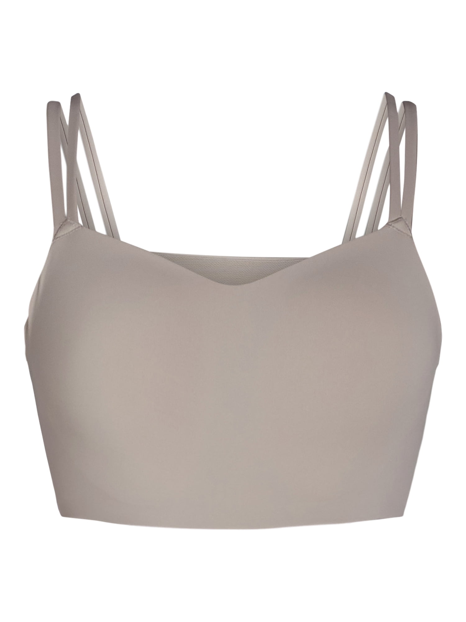Avia Women’s Plus Medium Support Strappy Sports Bra, S-3X, Taupe Fog