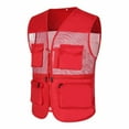 thumbnail image 1 of Men's Casual Outdoor Adventure Work Travel Photography Cargo Vest Jacket with Multiple Pockets, 1 of 2
