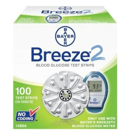 Bayer Breeze 2 Blood Glucose Test Strips 50 count- 6 Pack