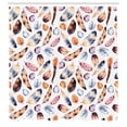 thumbnail image 3 of Ambesonne Vintage Shower Curtain, Peacock Feathers Design, 69"Wx84"L, Orange Blue, 3 of 5