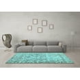 thumbnail image 3 of Ahgly Company Indoor Square Abstract Light Blue Contemporary Area Rugs, 6' Square, 3 of 4