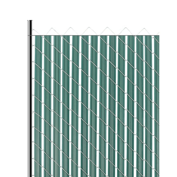 VEVOR Chain Link Fence Privacy Slats Double-Wall with Wings for 4' High Fence Green