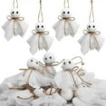 thumbnail image 4 of BNNG Halloween Ghost Hanging Ornaments, 3 Inch Small Hanging Ghosts Tree Ornaments, Farmhouse Rustic Cloth Ghosts Hanging Decoration for Haunted House Party Yard Tree Decor, 4 of 7
