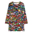 thumbnail image 2 of Flags of All Countries of The World Loose Dress Evening Dress Summer Dresses for Women Luxury Dress Long Sleeved Dress, 2 of 4