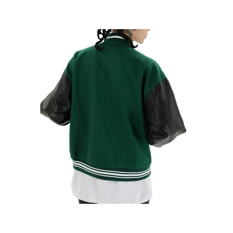Aunavey Unisex Varsity Jacket Vintage Relaxed Casual Fit Aunavey Unisex Varsity Jacket Vintage Relaxed Casual Fit