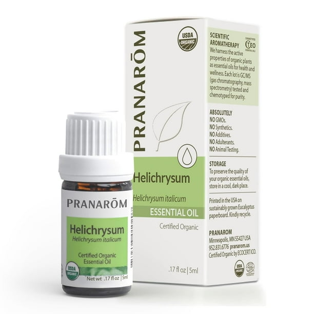 Aceite esencial Pranarom Helichrysum 100% orgánico puro, 5 ml