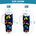 thumbnail image 3 of Ryvnso 30 oz Tumbler with Handle and Straw Cartoon Trucks Vehicle-t5 Insulated Stainless Steel Travel Mug with Lid, 3 of 9