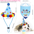 thumbnail image 3 of Pet Cat Dog Happy Birthday Bandana Scarfs and Cute Party Hat for Girls Boys,Cat Birthday Gift Decorations Set with Soft Scarf & Adorable Hat, 3 of 6