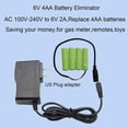 thumbnail image 3 of Eliminador de batería Lr6 Aa 6v 2a adaptador de corriente puede reemplazar 4 baterías Aa, 6,5 m EE. UU. Regulación Feliz Sencillez, 3 of 5