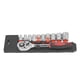 thumbnail image 2 of Juego De Llaves De Tubo De Trinquete, Juego De Llaves De Tubo De Impacto Que Ahorran Mano De Obra, Kit Portátil De 12 Piezas, Amplia Aplicación, Varios Tamaños Para Almacén, 2 of 7