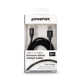 thumbnail image 6 of Powertek USB-A to USB-C Cable, Fast Charging Type-C Charger Cord, Durable Tangle-Resistant Sync Cable, Black Glitter, 6FT, 6 of 9