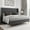 Dark Grey, variant on PLAUIN Queen Bed Frame with 51.2" Wingback Headboard,Linen Upholstered,No Box Spring Needed,Brown