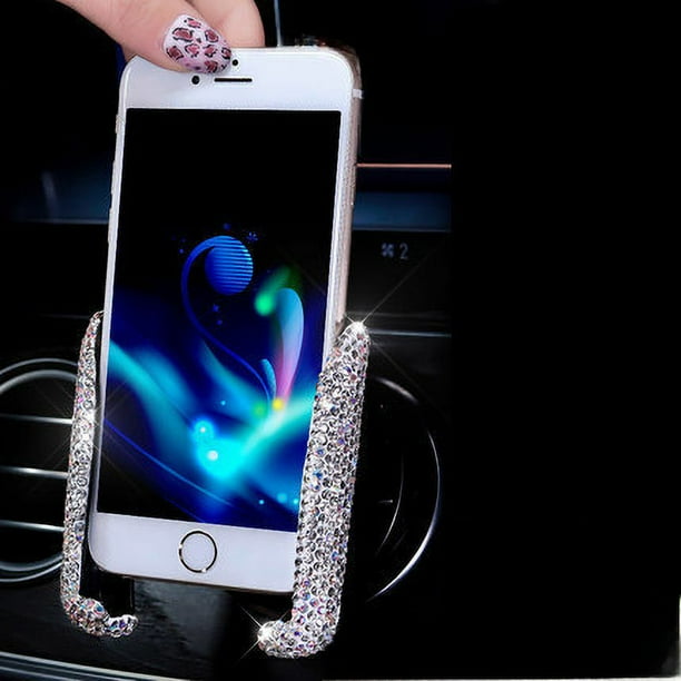 Soporte para teléfono móvil con salida de aire para coche, con sensor de gravedad de diamante, con hebilla para salida de aire y taladro