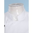 thumbnail image 5 of TiaoBug Short/Long Sleeve Chef Jacket for Men Women Summer Chef Coat for Kitchen Canteen Restaurant White L, 5 of 7