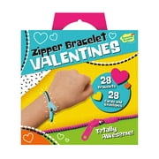 Peaceable Kingdom  Zipper Bracelet Valentines: Set of 28 Cards with Bracelets - Valentines Cards for Kids - Zipper Friendship Bracelets - Ages 4+