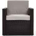 thumbnail image 3 of Pemberly Row Fauteuil de Patio en Osier avec Coussins Gris, 3 of 8