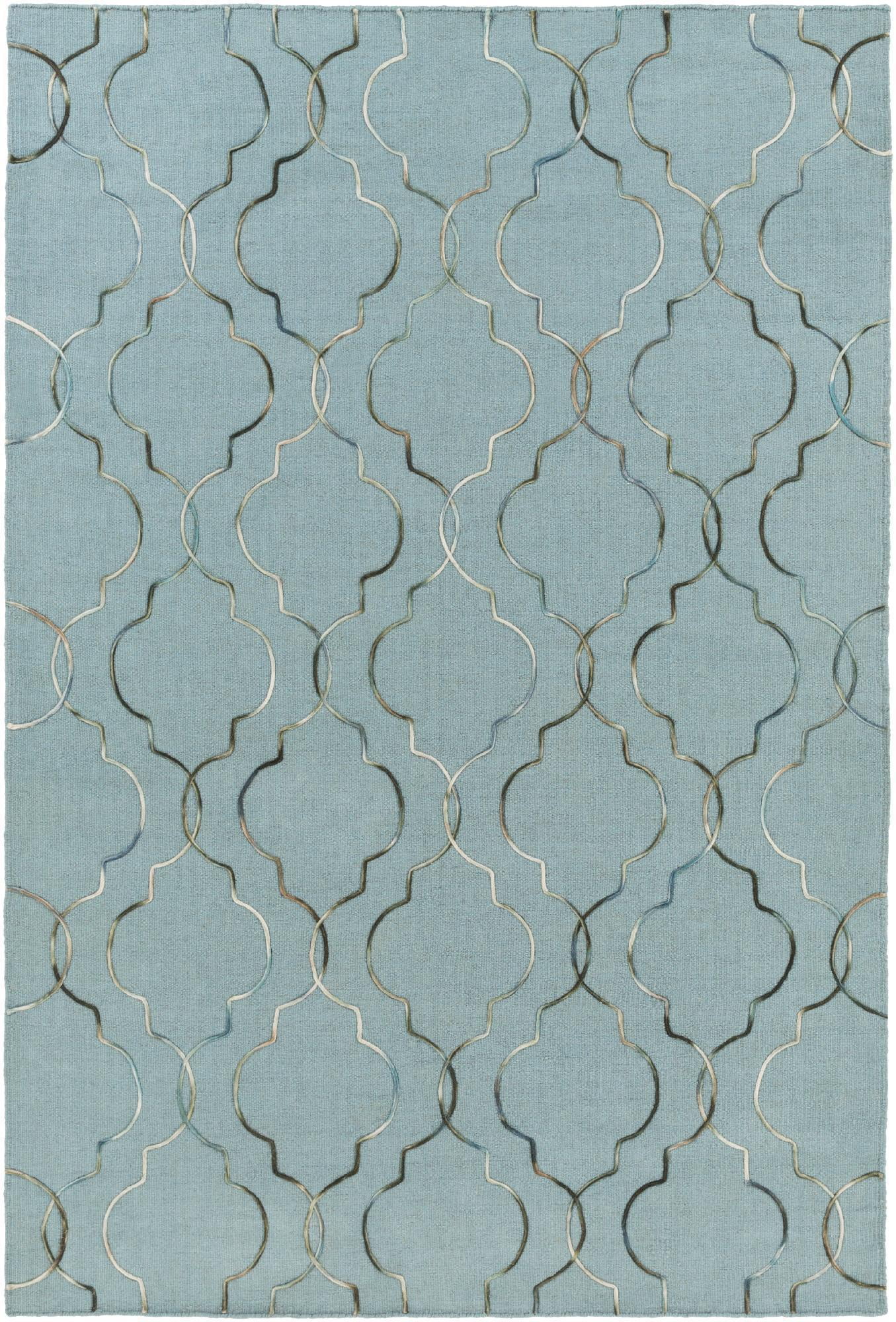 Mark&Day Area Rugs, 3x5 Salinas Modern Teal Area Rug (3'6" x 5'6