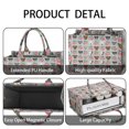 thumbnail image 4 of Large Capacity Tote Bag,Cute Pitbull Terriers Dog and Flower Handbag Fashion Luxury Tote Bag,15.7"x13"x 5.1" Inches,Laptop Compatible, 4 of 6