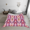 thumbnail image 2 of YFYANG Lightweight Warm Flannel Blanket, Pink and Purple Abstract Texture Throw Blanket for Bed, Sofa, Travel, Camping, 60"x50", 2 of 7