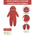 thumbnail image 3 of Sesame Street Elmo Cozy Sherpa Zip Up Cosplay Costume Coverall Newborn to Toddler, 3 of 5