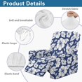 thumbnail image 5 of Binienty Navy White Hibiscus Recliner Chair Covers for Single Lounger Sofa, Washable Soft Recliner Slipcovers for Apartment Living Room Single Reclining Chair, 5 of 8