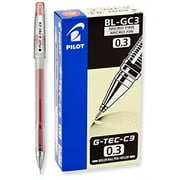 Pilot G-Tec-C Gel Rolling Ball Pens, Micro Fine Point, Red Ink, 2-Dozen (35490)