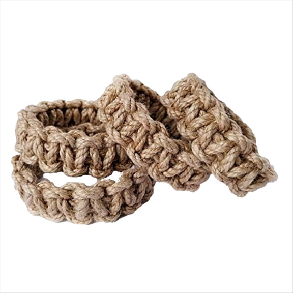 4Pcs Braided Curtain Tiebacks for Drapes, Rustic Curtain Holdbacks, Handmade Curtain Ties for Sheer/Light Weight Drapes