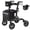 Black, variant on Walkers for Seniors, Rollator Walker with Seat, 8" Rubber Wheels All Terrain Rollator Walker with Backrest, Aluminum Walkers Built-in Cable, Foldable and Adjustable Height for Seniors, Purple
