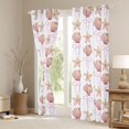 thumbnail image 3 of Manfei Grid Seashell Bow Blackout Curtains,Starfish Summer Window Curtains Pack of 2 (38x45 Each), 3 of 6