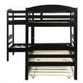 thumbnail image 4 of Cfowner Twin Over Twin Bunk Beds with Trundle, L-Shaped Loft Bed with Guard for Teens Bedroom, 4 of 5