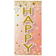 thumbnail image 2 of Vertical Happy Banner with Golden Letters on Soft Pink Background Party Decoration Backdrop for Birthday Parties Celebrations Photo Booths Events Decor, 2 of 8