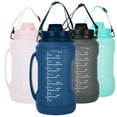 thumbnail image 5 of Motivational Water Bottle with Time Marker, 64 oz Water Bottle with Straw Spout and Carrying Handle, Half Gallon 2L Gym Bottle, Achieve All-Day Hydration SpillProof BPA FREE, 5 of 6