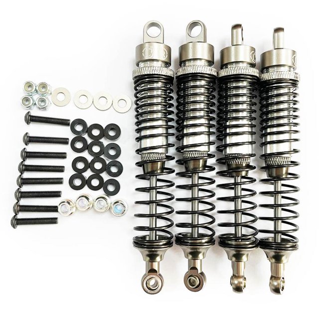 Bewildely RCGOFOLLOW-amortiguador trasero delantero liso de aleación de aluminio, 4 piezas, para 1/10 Rc, amortiguador trasero delantero Gen7 Kits de construcción modelo Titanio