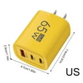 thumbnail image 4 of USB Cube Wall Charger, Charger Block with 1 USB and 2 USB C Ports, Fast Charging Phone Charger 5V 2A, Travel Accessories Outlet Extender for Most Phones, 4 of 8
