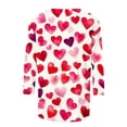 thumbnail image 5 of Staron Liquidation Hauts pour Femmes Saint-Valentin Col Rond Manches 3/4 Chemisiers T-Shirt Graphique Décontracté Hauts Cœur d'Amour Ample Été Printemps Été T-Shirt, 5 of 5