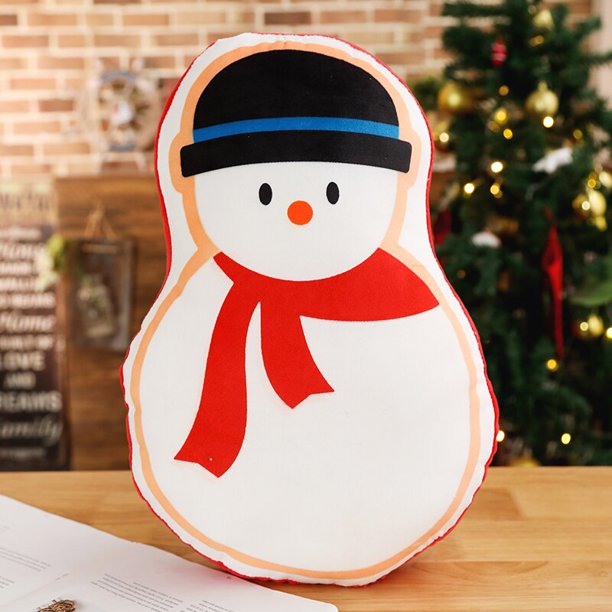 Almohada creativa de dibujos animados para niñas, decoración de sofá de Navidad, regalo de Navidad suave de oficina divertido de alta calidad para niños zhangyuxiang LED